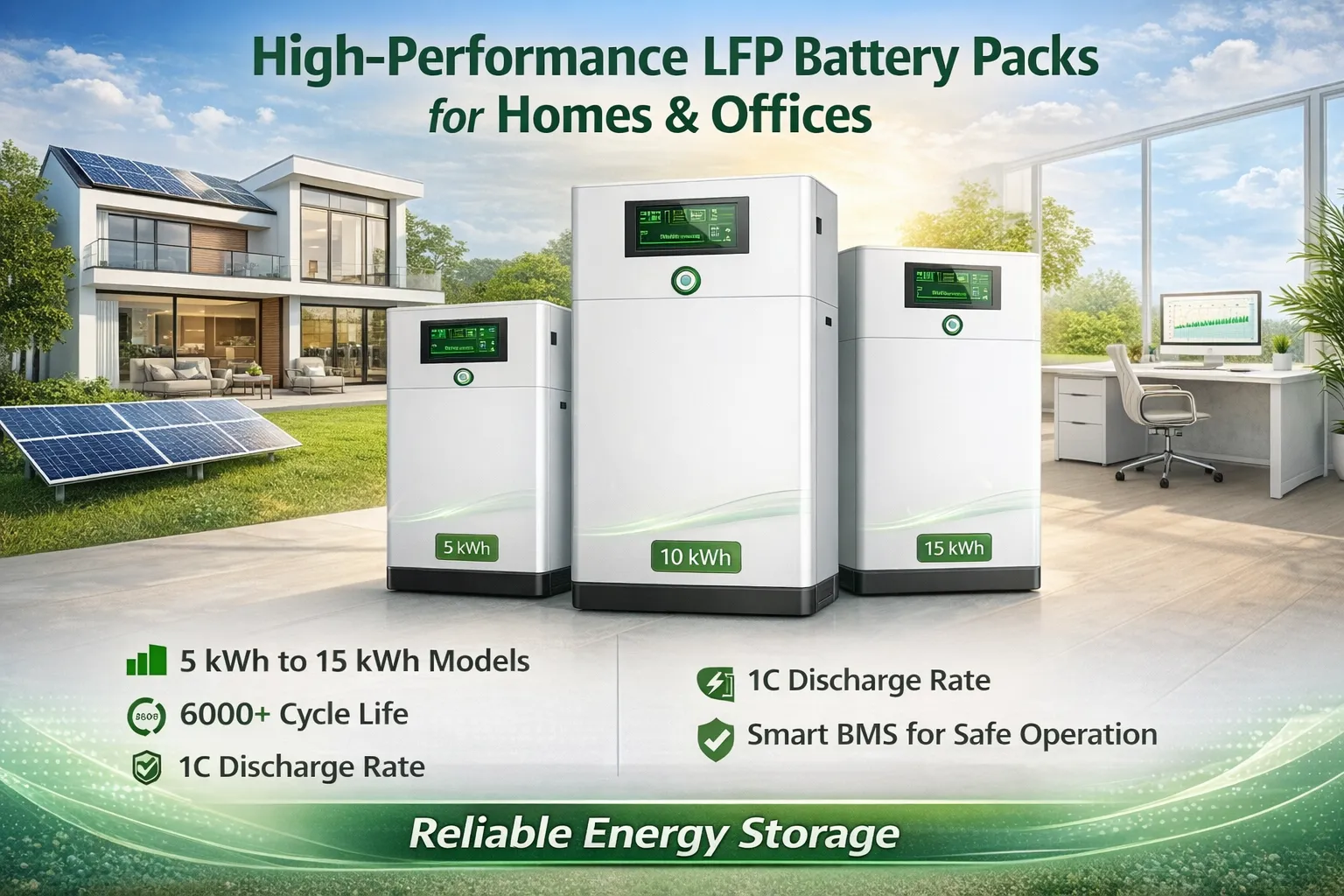 Home & Office Lithium Battery Packs